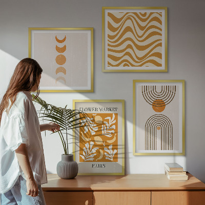 Galería de pared patrones geométricos de plantas