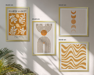 Galería de pared patrones geométricos de plantas