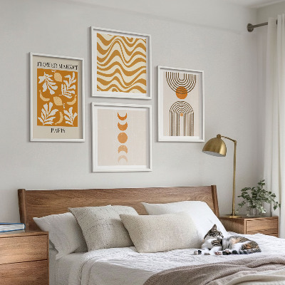 Galería de pared patrones geométricos de plantas