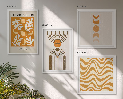 Galería de pared patrones geométricos de plantas