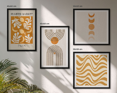Galería de pared patrones geométricos de plantas