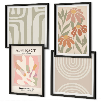 Set de cuadros modernos para salón Formas abstractas de plantas
