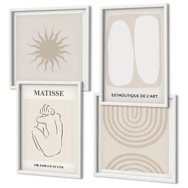Galería de pared con líneas minimalistas y elegantes