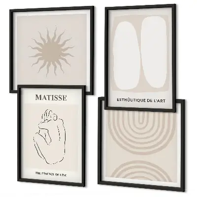 Galería de pared con líneas minimalistas y elegantes