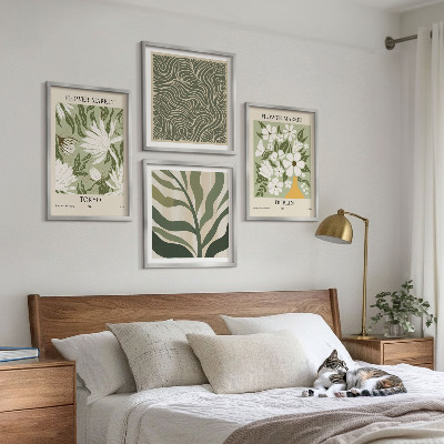 Galería de pared Decoraciones bohemias con estampados de plantas