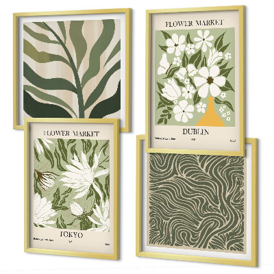 Galería de pared Decoraciones bohemias con estampados de plantas