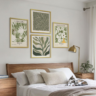 Galería de pared Decoraciones bohemias con estampados de plantas