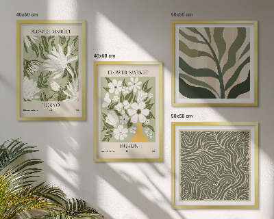 Galería de pared Decoraciones bohemias con estampados de plantas