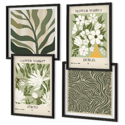 Galería de pared Decoraciones bohemias con estampados de plantas