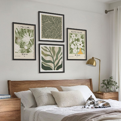 Galería de pared Decoraciones bohemias con estampados de plantas