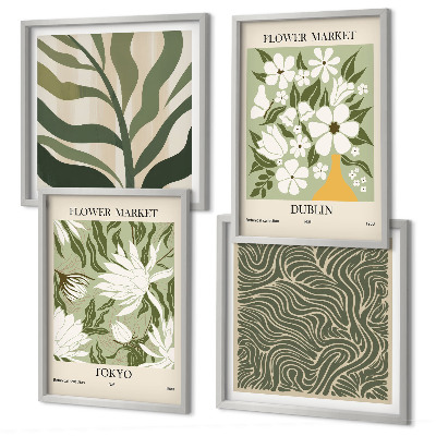 Galería de pared Decoraciones bohemias con estampados de plantas