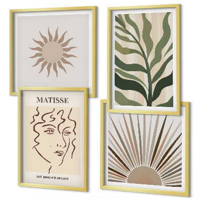 Set de cuadros modernos para salón Patrones abstractos de plantas