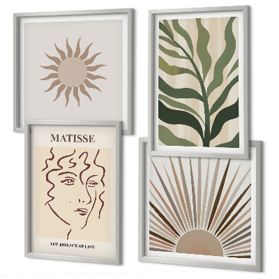Set de cuadros modernos para salón Patrones abstractos de plantas