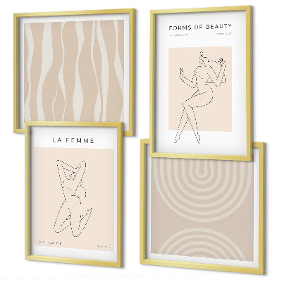 Set de cuadros modernos para salón Una colección de formas minimalistas
