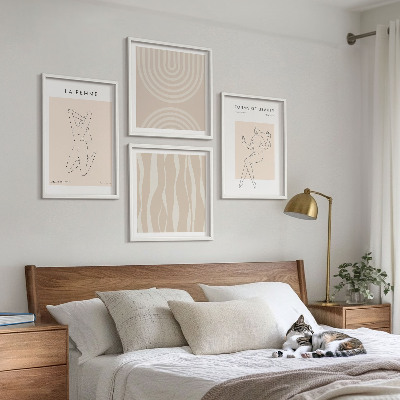 Set de cuadros modernos para salón Una colección de formas minimalistas