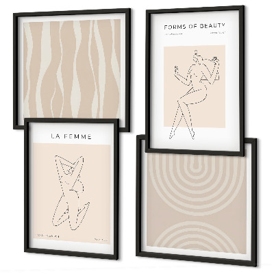 Set de cuadros modernos para salón Una colección de formas minimalistas
