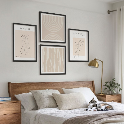 Set de cuadros modernos para salón Una colección de formas minimalistas