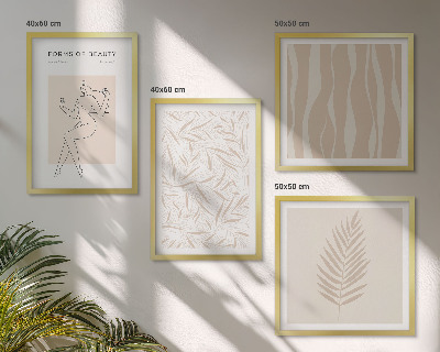 Set de 4 cuadros para salón motivos vegetales minimalistas