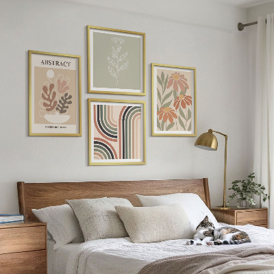 Galería de pared Plantas abstractas en tonos pastel