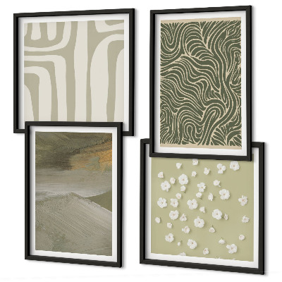 Galería de pared estampados bohemios abstractos
