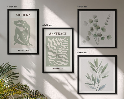 Set de 4 cuadros para salón Plantas bohemias diseñadas por Matisse