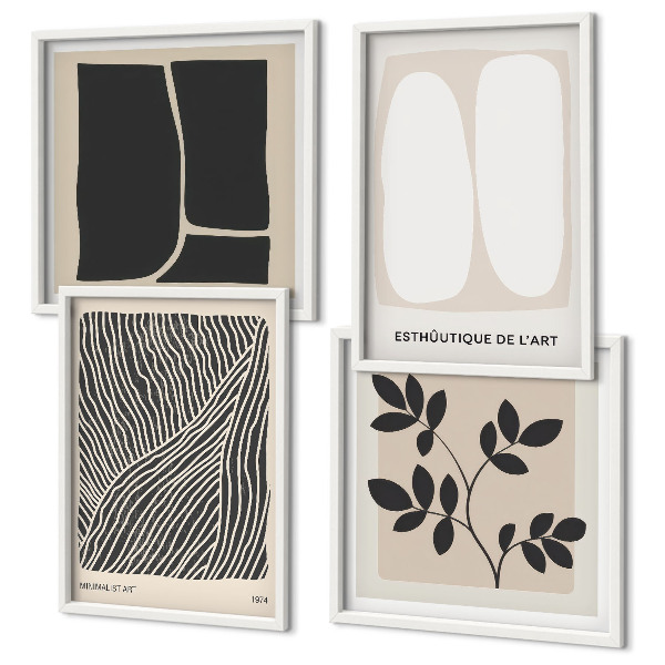 Galería de pared patrones de plantas minimalistas