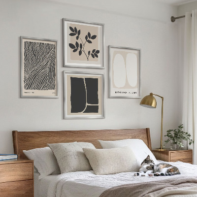 Galería de pared patrones de plantas minimalistas