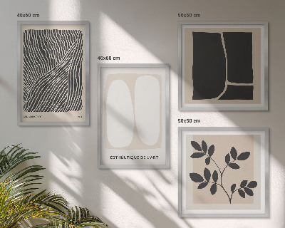 Galería de pared patrones de plantas minimalistas