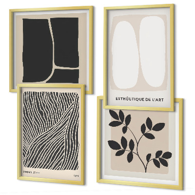 Galería de pared patrones de plantas minimalistas