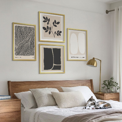 Galería de pared patrones de plantas minimalistas