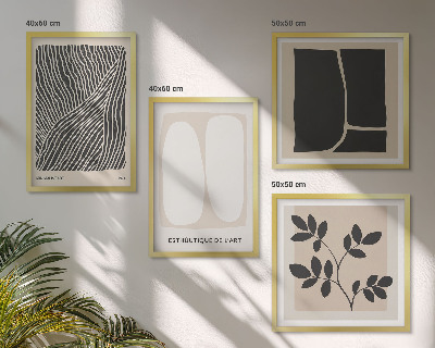Galería de pared patrones de plantas minimalistas
