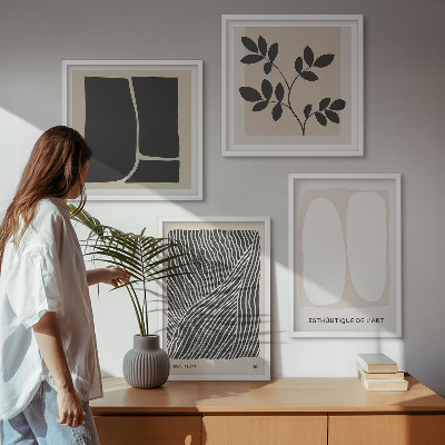 Galería de pared patrones de plantas minimalistas
