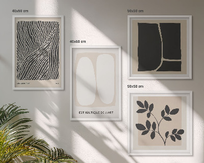 Galería de pared patrones de plantas minimalistas