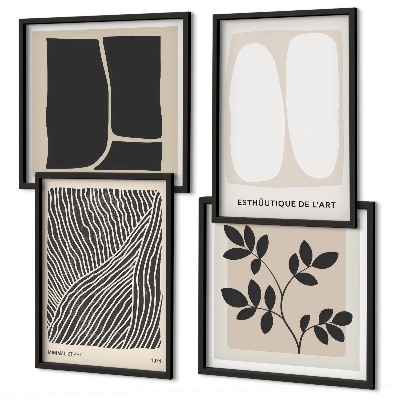 Galería de pared patrones de plantas minimalistas