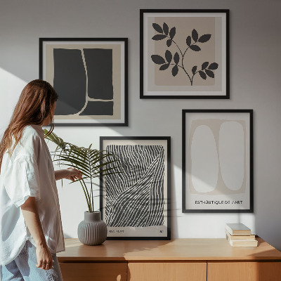 Galería de pared patrones de plantas minimalistas