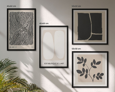 Galería de pared patrones de plantas minimalistas