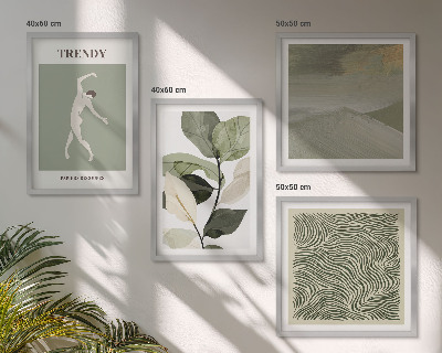 Set de cuadros modernos para salón Patrones abstractos de plantas