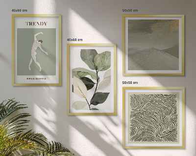 Set de cuadros modernos para salón Patrones abstractos de plantas