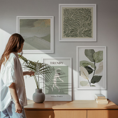 Set de cuadros modernos para salón Patrones abstractos de plantas