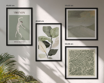 Set de cuadros modernos para salón Patrones abstractos de plantas