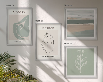 Galería de pared Formas abstractas de plantas