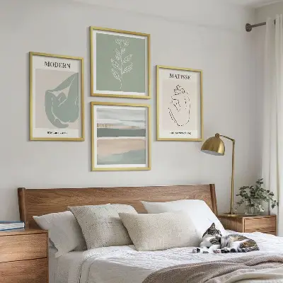 Galería de pared de formas abstractas de plantas
