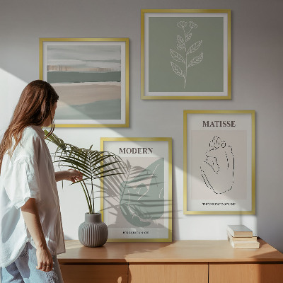 Galería de pared Formas abstractas de plantas