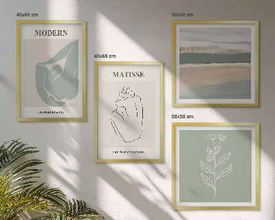 Galería de pared Formas abstractas de plantas