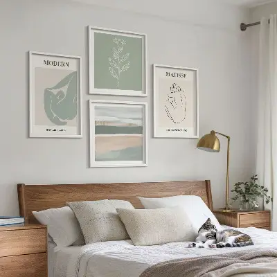Galería de pared de formas abstractas de plantas