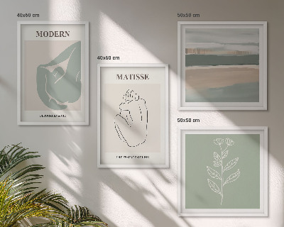 Galería de pared Formas abstractas de plantas