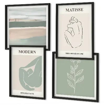 Galería de pared de formas abstractas de plantas