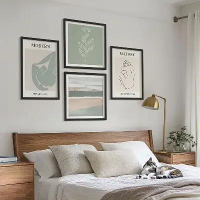 Galería de pared de formas abstractas de plantas