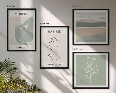 Galería de pared Formas abstractas de plantas