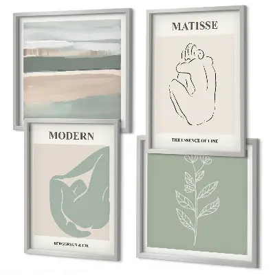 Galería de pared de formas abstractas de plantas